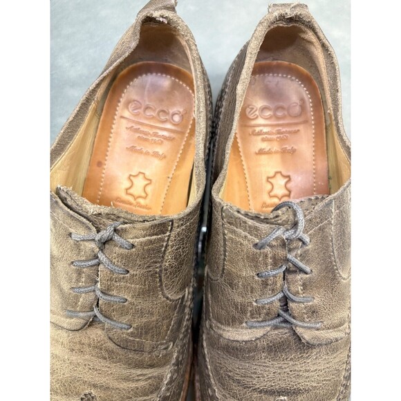 ECCO VT6 Men\'s Wingtip Oxfords Dress Shoes Size EU 43 US 9-9.5 Made In Italy main image 12